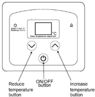 SBAT-Power On Packing Priority Water temperature adjustment ✓ ✓ ON/OFF button Increase temperature button