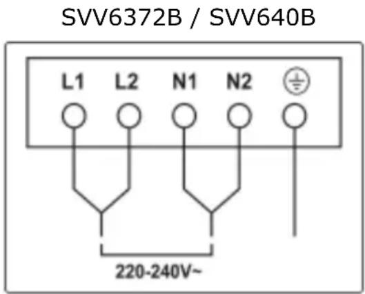 SVAN SVV640B - Conexión de la encimera a la red de alimentación - 1