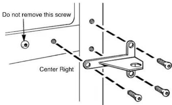GE TBT21JABAA - TRANSFER CENTER HINGE BRACKET TO THE LEFT. - 1