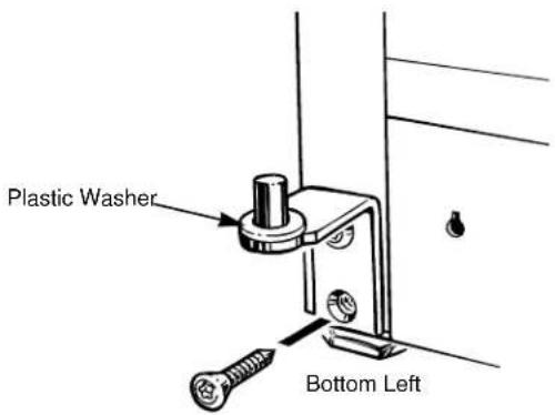 GE TBT21JABAA - TRANSFER BOTTOM HINGE BRACKET TO THE LEFT. - 2