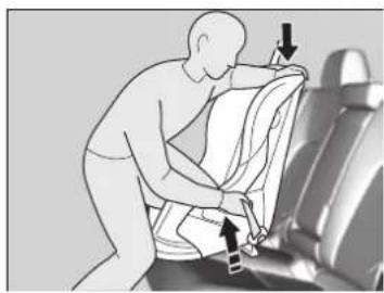 Honda Clarity Fuel Cell (2017) - Installing a Child Seat with a Lap/Shoulder Seat Belt - 1
