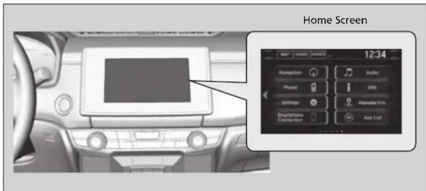 Honda Clarity Fuel Cell (2017) - ■Using the audio/information screen - 1