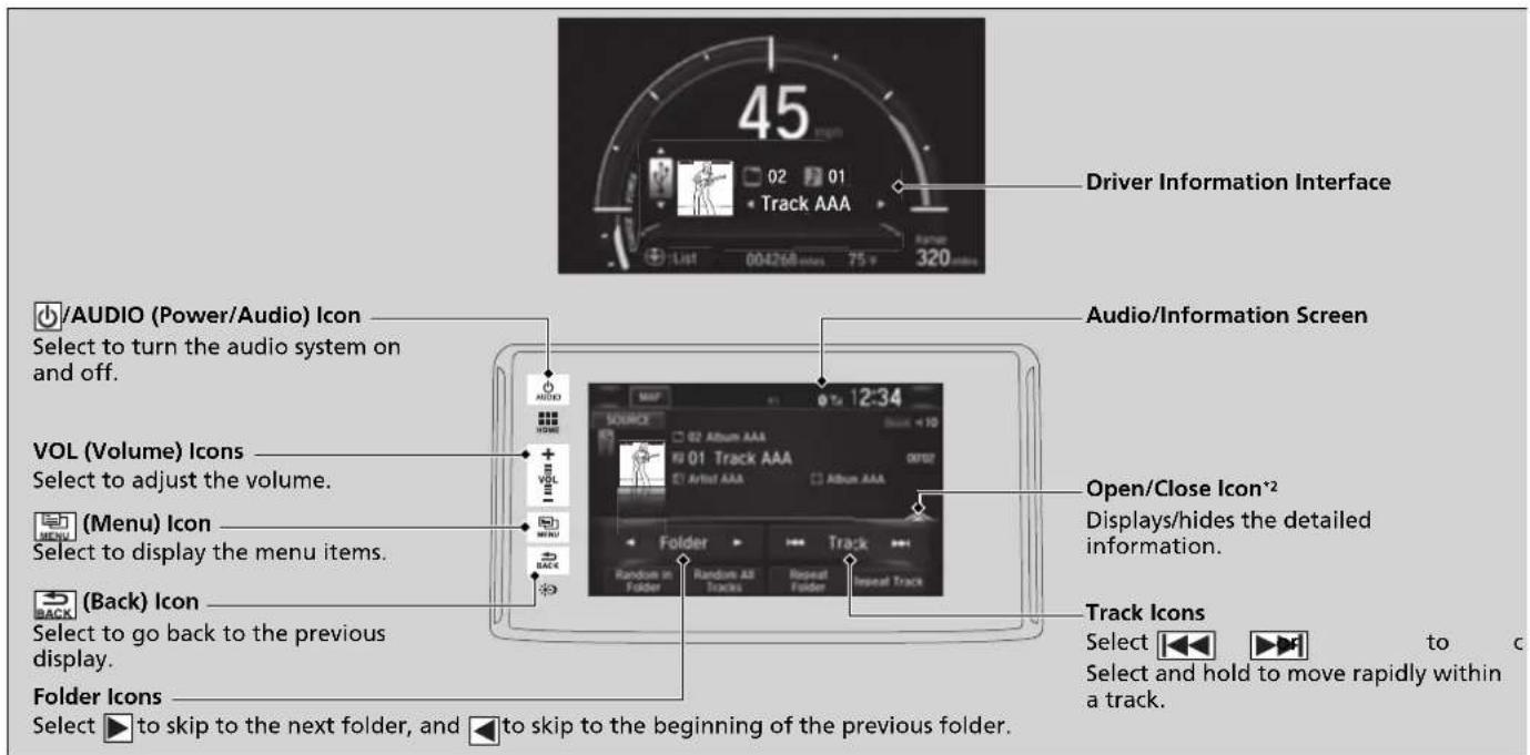 Honda Clarity Fuel Cell (2017) - Playing a USB Flash Drive - 1
