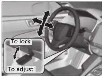 Honda Clarity Fuel Cell (2017) - Adjusting the Steering Wheel - 1