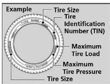 Honda Clarity Fuel Cell (2017) - Tire Labeling - 1