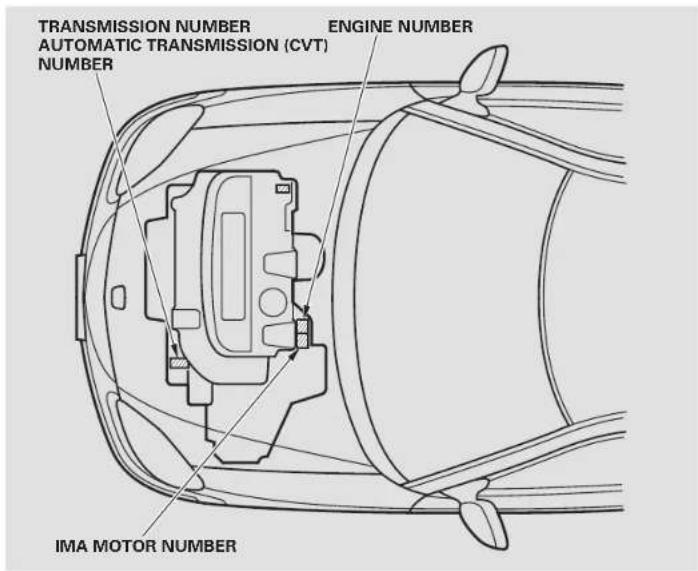 Honda Insight (2003) - Identification Numbers - 1