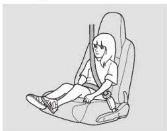 Honda Insight (2003) - Checking Seat Belt Fit Do not let a child put the school plan - 1