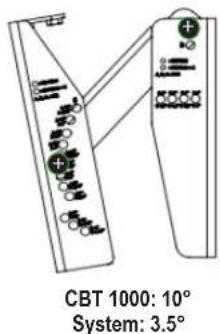 JBL CBT1000E - See full size Tilt Angle Settings Diagram on previous page for detail of markings and settings - 10