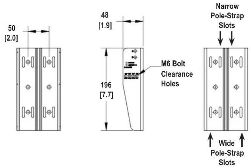 JBL CBT1000E - BRACKET PARTS DIMENSIONAL DIAGRAMS - 1
