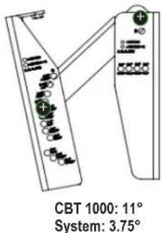 JBL CBT1000E - See full size Tilt Angle Settings Diagram on previous page for detail of markings and settings - 11