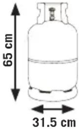 SVAN SVK5302GBW - Tamaños de botellas de GLP - 3