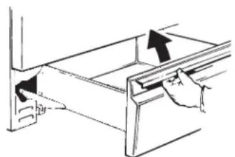 Adora JGB720BEJTS - Replacing the Storage Drawer: - 1