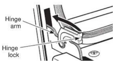 Hinge arm Hinge lock