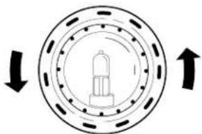 GE ZIS360NM - Replacing Type 2 bulbs in lamps located inside the light shield at the top of the fresh food compartment: - 1