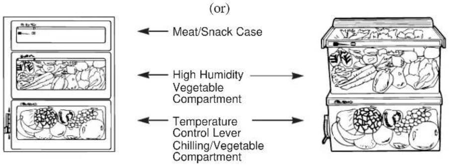 GE Profile TFJ28PFDAA - HIGH HUMIDITY VEGETABLE COMPARTMENT - 1