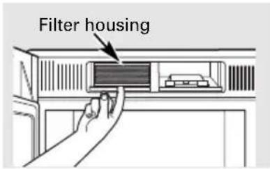 GE EVM1750DPBB - To Remove Charcoal Filter - 2