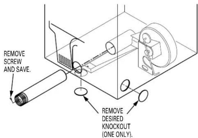 GE DSLVR48GHWW - DRYER EXHAUST TO LEFT OR BOTTOM CABINET - 1