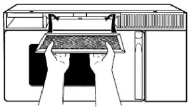 GE SCA2000FWW - To install the charcoal filter - 1
