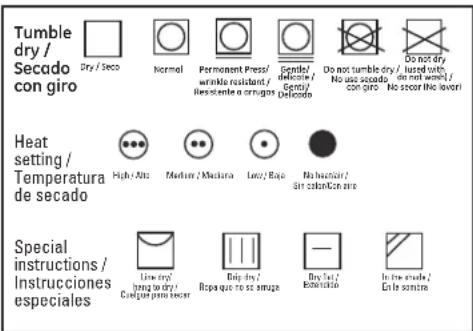 GE Profile PTDS650GMWT - ETIQUETAS DE SECADO - 1