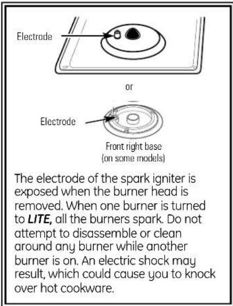 GE JGB500DEPWW - Sealed Burner Assemblies (on some models) - 2