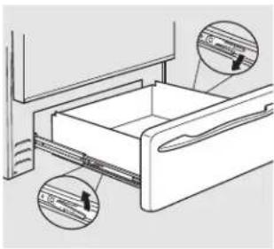 GE JGB400DEPWW - To replace storage drawer: - 1