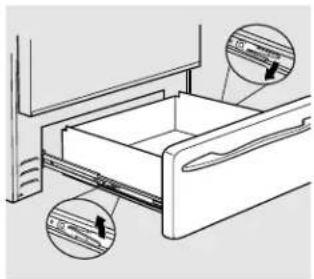 GE JGBP85BELBB - To replace storage drawer: - 1