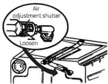 GE JGBP85DEMCC - ADJUST BROIL AND OVEN BURNER AIR ADJUSTMENT SHUTTERS IF NECESSARY - 1