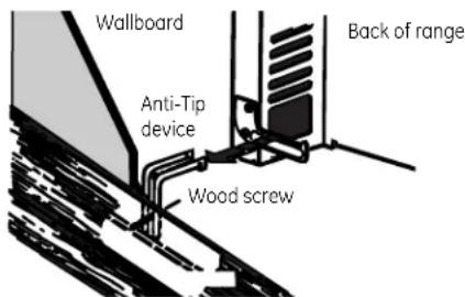 GE JGBP89DEMWW - INSTALLING THE ANTI-TIP DEVICE (CONT.) - 1