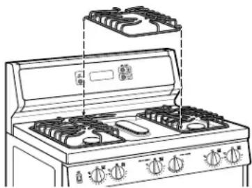 GE JGBS10CEFCC - To replace the grates: - 1