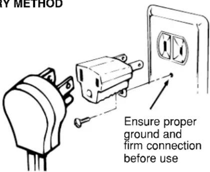 MY METHOD Ensure proper ground and firm connection before use