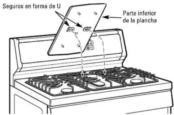 GE JGBS10CEFCC - Cómo insertar la plancha para asar - 1