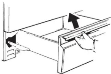GE JGB695DEFWW - To replace storage drawer: - 1