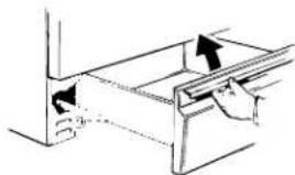 GE JGBP40BECAD - To remove storage drawer: - 1