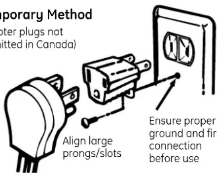 GE JGBS04BPAAD - A Usage Situations where Appliance Power Cord will be Disconnected Infrequently. - 1