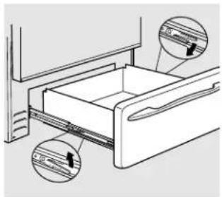 GE JGB500DEPBB - To replace storage drawer: - 1