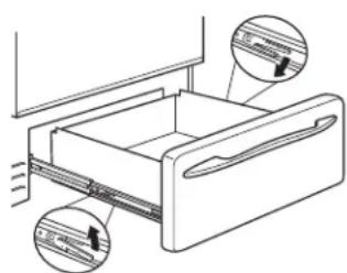 GE Profile PGB940DEFBB - To remove the drawer: - 1