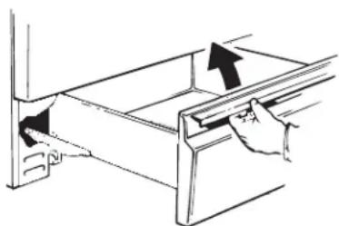 GE Profile PGB940DEFBB - To replace storage drawer: - 1