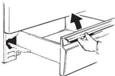 GE JGB695DEFBB - To replace storage drawer: - 1