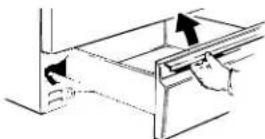 GE JGBC17PEAAD - To remove the storage drawer: - 1