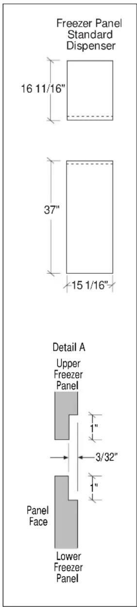 GE ZIS36NC - Standard Trim with Panels secured to 1/4" thick backing - 3