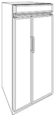 GE ZIS36NC - 3/4" thick custom panels—Without trim kits - 2