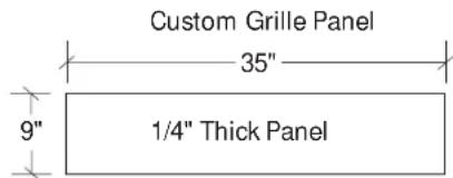GE ZIS36NC - Standard Trim with Panels secured to 1/4" thick backing - 1