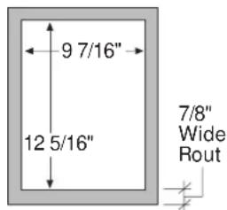 GE ZIS36NC - Standard Trim with Panels secured to 1/4" thick backing - 5