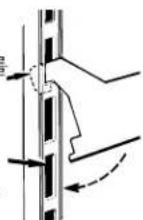 GE Profile TFK28PFDAA - 선반위치를 조정하려면: - 1