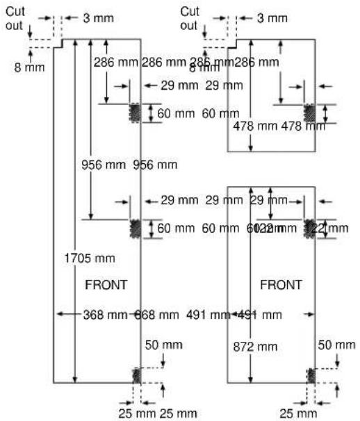 GE Profile TFK28PFDAA - Dimensions - 1