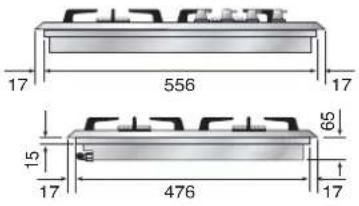 ILVE HPT1230D - Built-in tops' hole size - 5