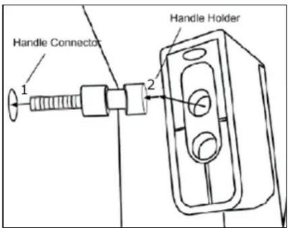 BAUMATIC B40DSS - Installing the fridge/ freezer handles - 1