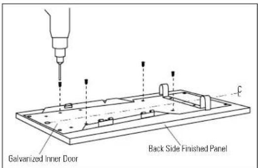 GE ZCG3500DSS - 3/4" thick wood panel with custom handle - 4
