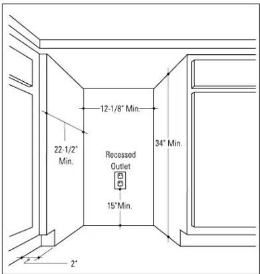 GE ZCG3500DSS - Installation in a corner - 1