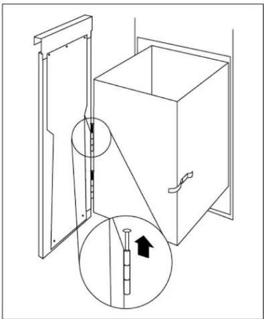 GE ZCG3500DSS - 3/4" thick wood panel with custom handle - 1